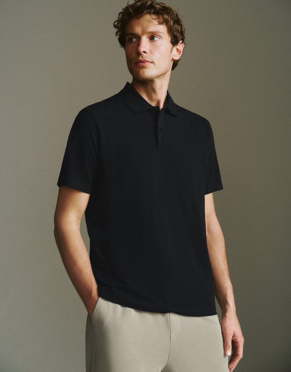 Button Half Placket Straight Polo Shirt - Image 3