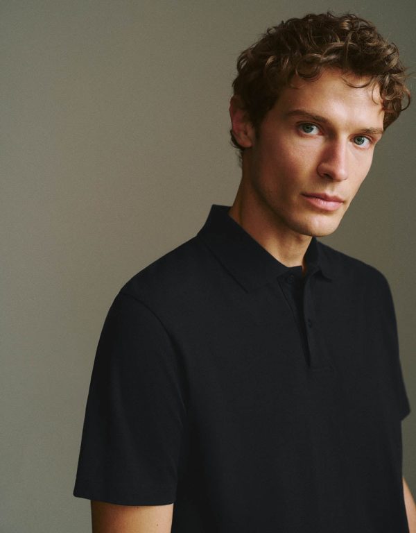 Button Half Placket Straight Polo Shirt - Image 4