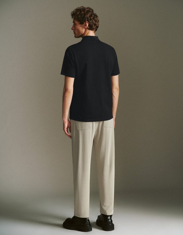 Button Half Placket Straight Polo Shirt - Image 8