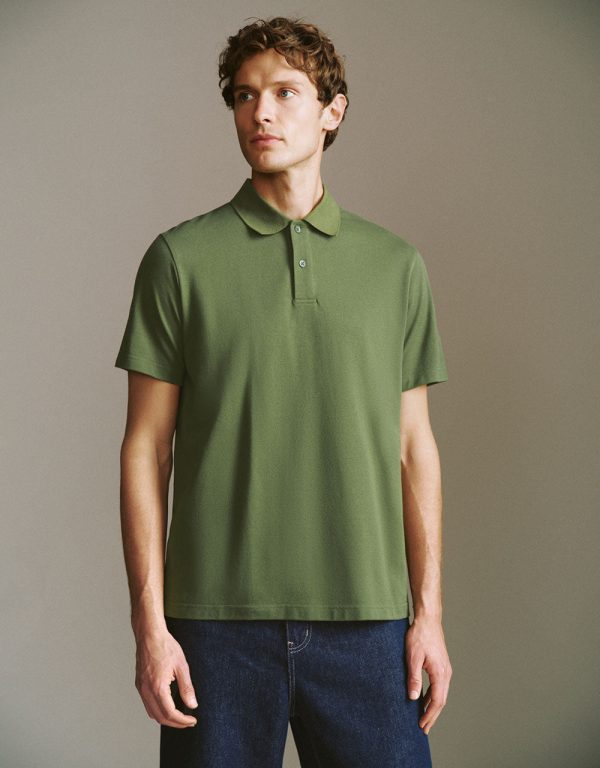 Button Half Placket Straight Polo Shirt - Image 17