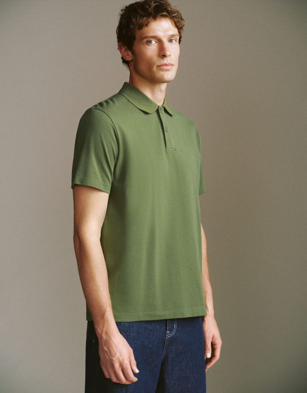 Button Half Placket Straight Polo Shirt - Image 19