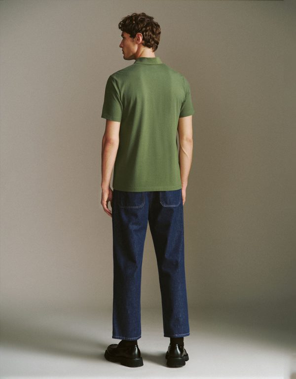 Button Half Placket Straight Polo Shirt - Image 22