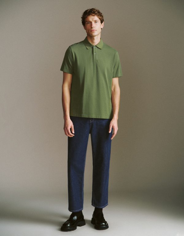 Button Half Placket Straight Polo Shirt - Image 24