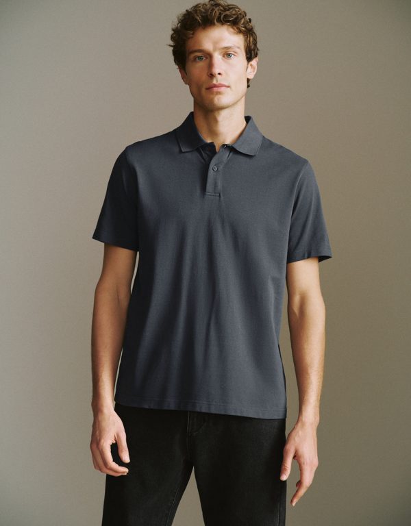 Button Half Placket Straight Polo Shirt - Image 37