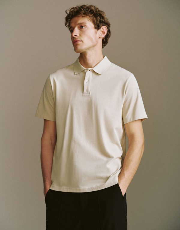 Button Half Placket Straight Polo Shirt - Image 9