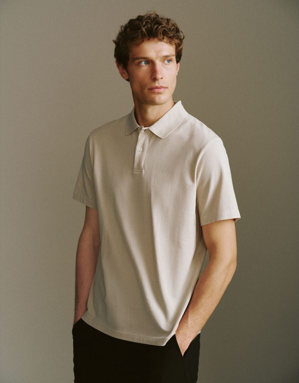 Button Half Placket Straight Polo Shirt - Image 11