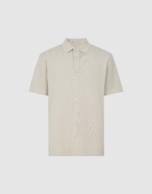 Button Half Placket Straight Polo Shirt - Image 10