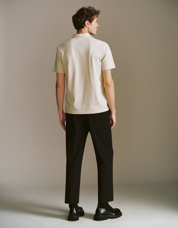 Button Half Placket Straight Polo Shirt - Image 14