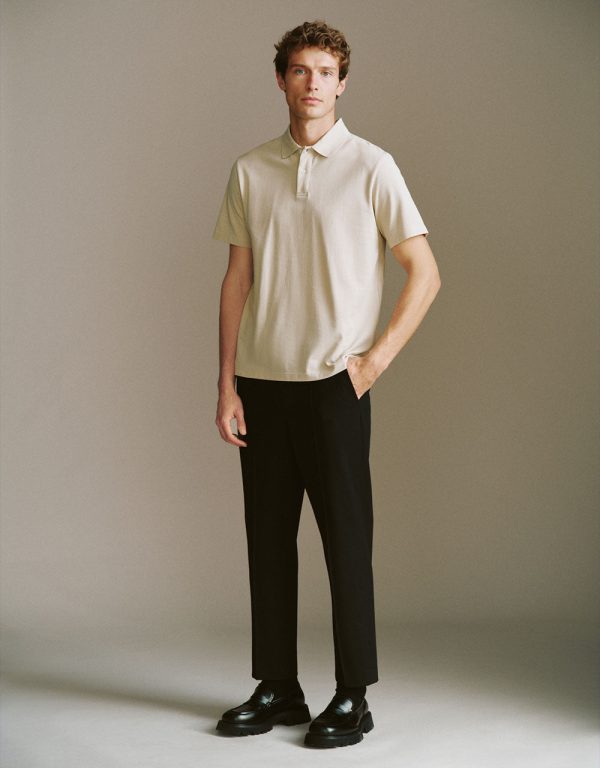 Button Half Placket Straight Polo Shirt - Image 15