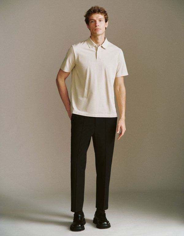 Button Half Placket Straight Polo Shirt - Image 16