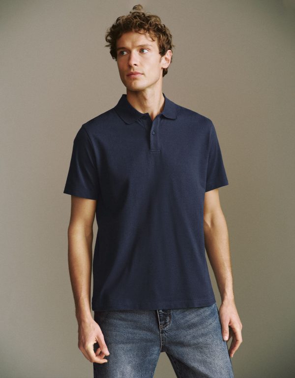 Button Half Placket Straight Polo Shirt - Image 25