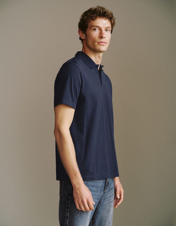 Button Half Placket Straight Polo Shirt - Image 27