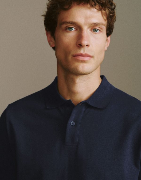 Button Half Placket Straight Polo Shirt - Image 28