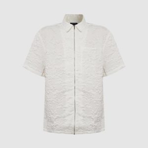 Loose Zip Up Front Shirts