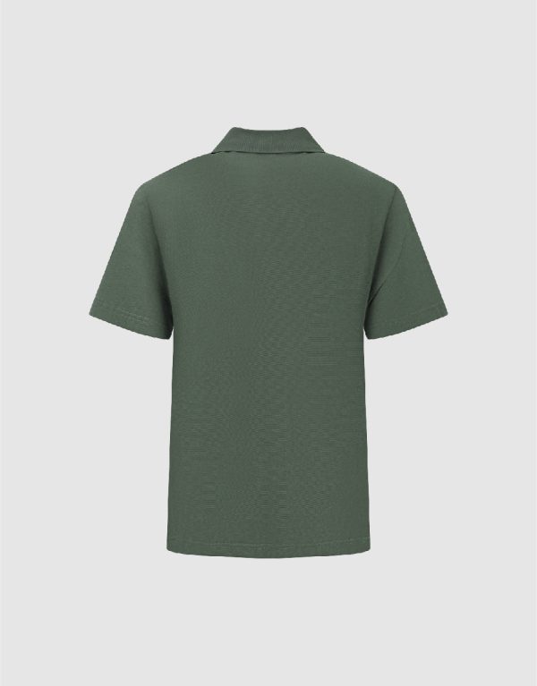 Knitted A-Line Polo Shirt - Image 2