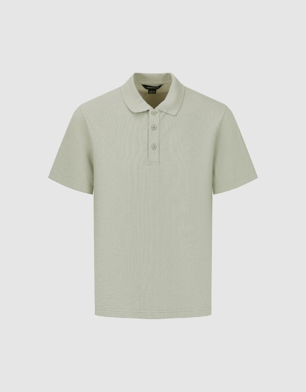 Knitted A-Line Polo Shirt - Image 3