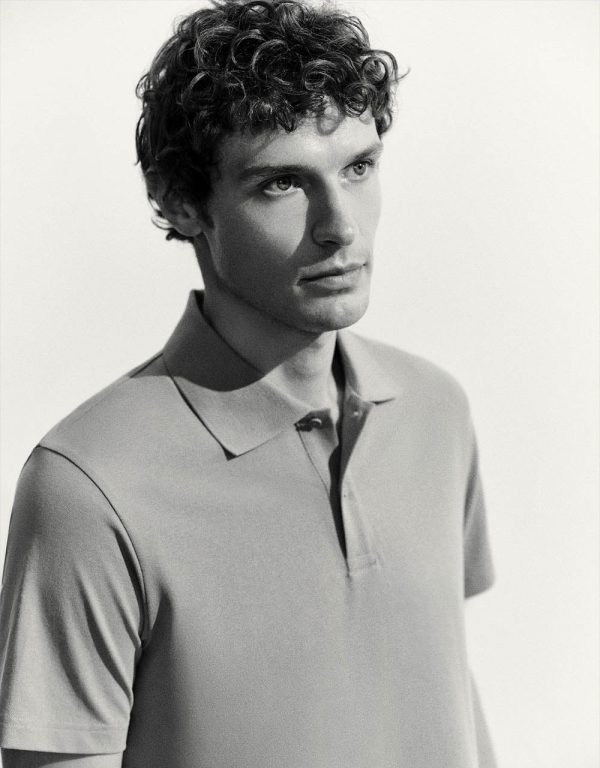 Button Half Placket Knitted Polo Shirt - Image 4