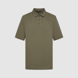 Button Half Placket Straight Polo Shirt