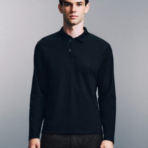 Regular Long Sleeve Polo Shirts