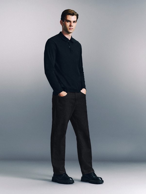Regular Long Sleeve Polo Shirts - Image 4