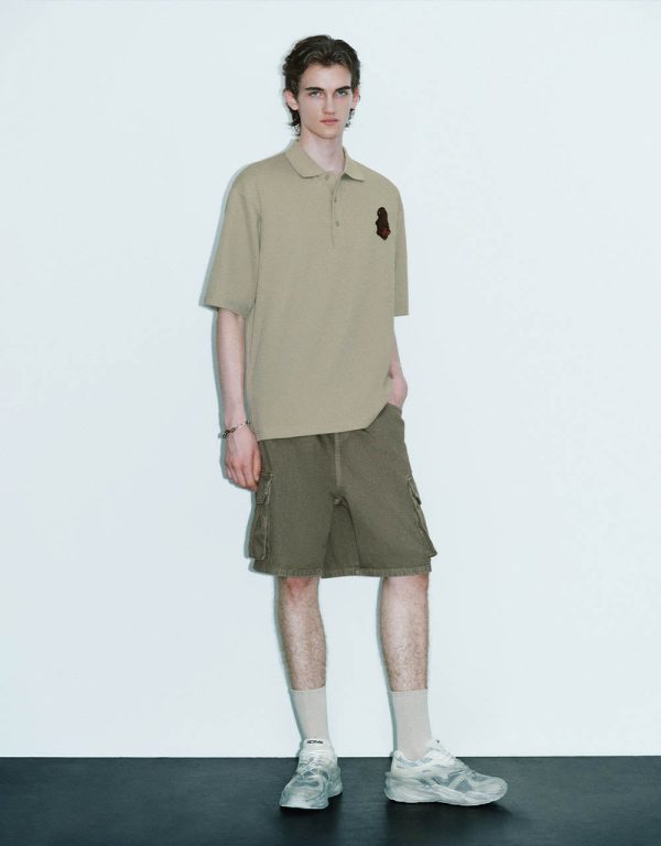 Cartoon Embossed Loose Polo Shirt - Image 7