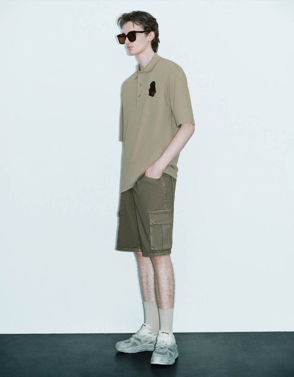 Cartoon Embossed Loose Polo Shirt - Image 8